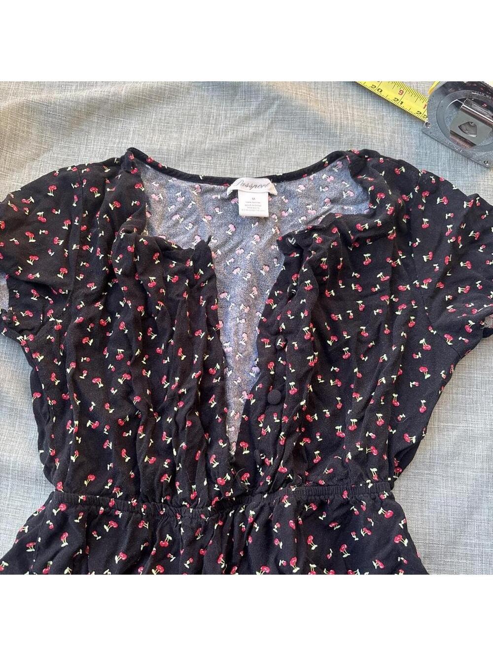 Women's Black and Multi Dress